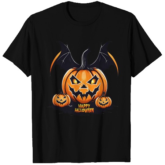 Pumpkin Bat Halloween T Shirts