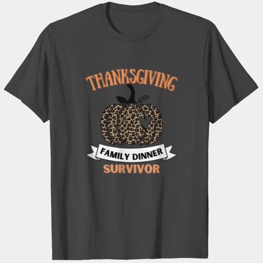 Family dinner survivor, funny Thanksgiving T Shirts