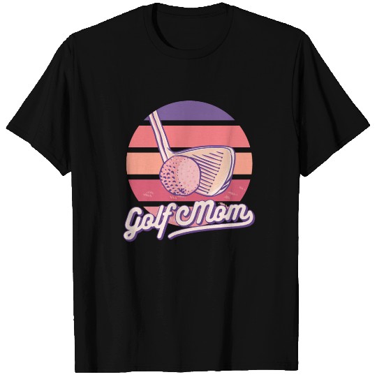 Retro Club head Gold Ball - Golf Mom T Shirts