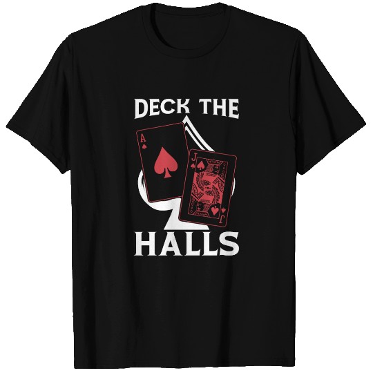 Classic Blackjack Deck The Halls Casino Gambling T Shirts