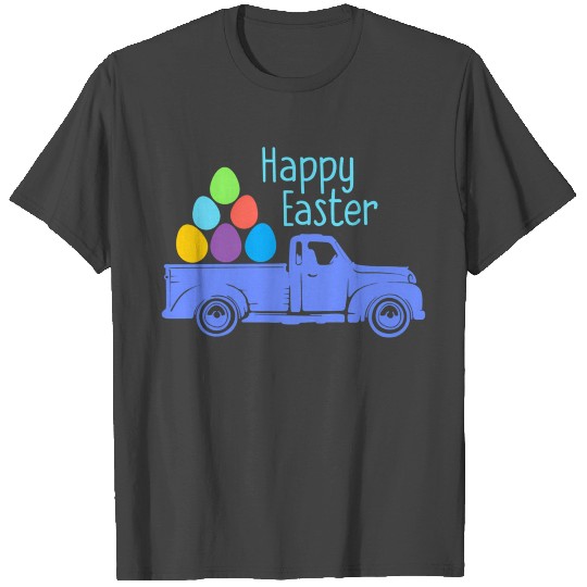 Happy Easter Egg Hunt Truck Mom T Shirts