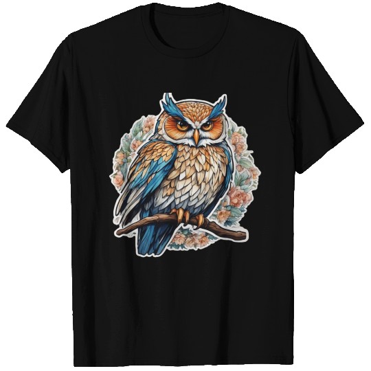 Owl Colorful Owl Animal T Shirts