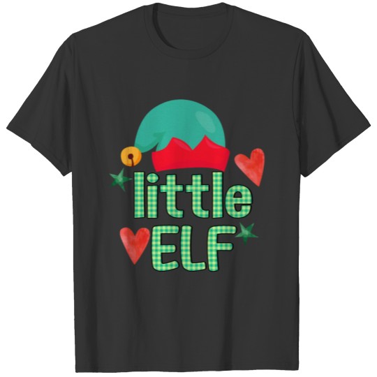 Little Elf Love Santa Christmas Xmas Holiday T Shirts