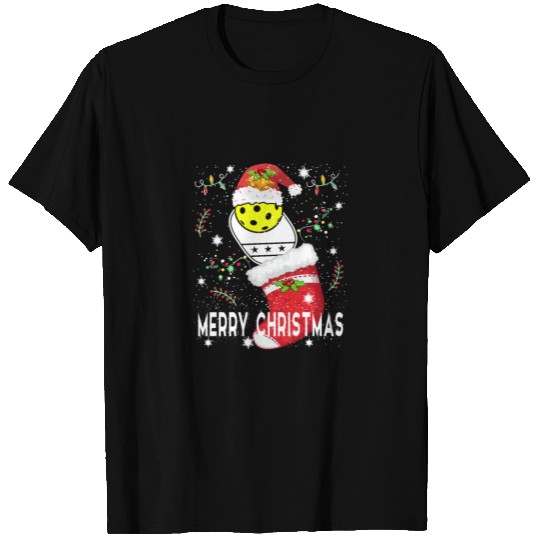 Pickleball Christmas Merry Holiday Fun T Shirts