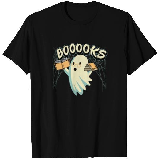 Ghost With Books Booooks T Shirts