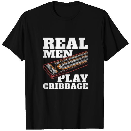 Cribbage Real Men Play Cribbage Loves Board Game T Shirts
