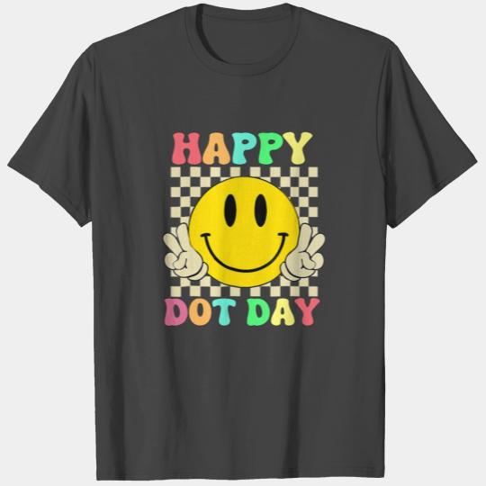 Cute Groovy Happy Polka Dot Day Hippie Flowers T Shirts