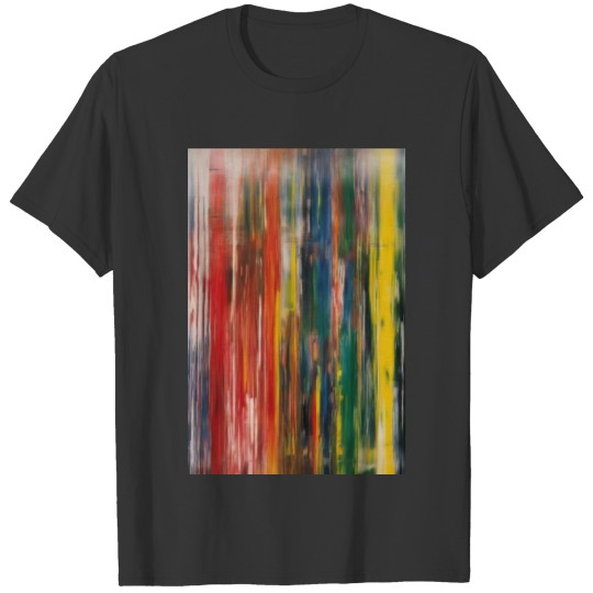 Colorful Abstract Painting with Brushstrokes and D T Shirts