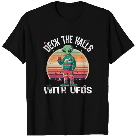 Beam Me Up Santa Claus Alien Christmas Ufo Coffee T Shirts
