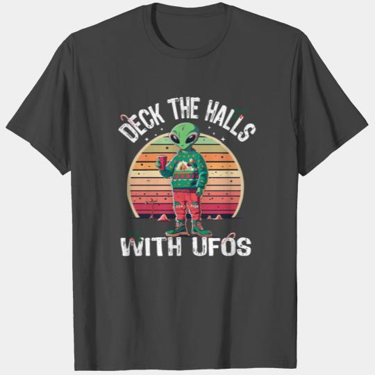 Beam Me Up Santa Claus Alien Christmas Ufo Coffee T Shirts