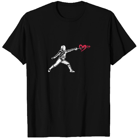 Fencing Fencer Heart T Shirts