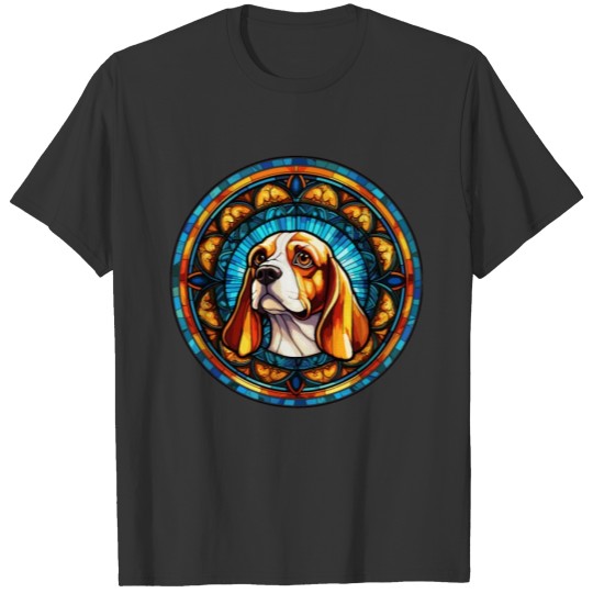 Cool Stained Glass Art Dog - Abstract Mosaic Beagl T Shirts