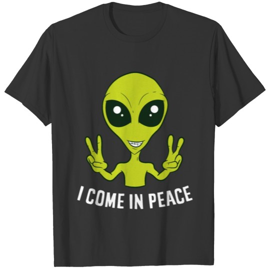 Cute Alien I Come In Peace Space Rave EDM Music T Shirts