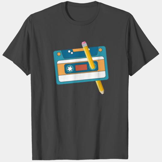 80's Cassette Tape 1990s Pencil Winding Cassette T Shirts