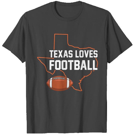 Texas Football Map Design for proud Texan Fans T Shirts