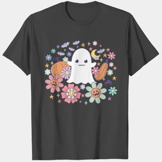 Halloween Cute Ghost Jack o Lantern Pumpkin Spider T Shirts