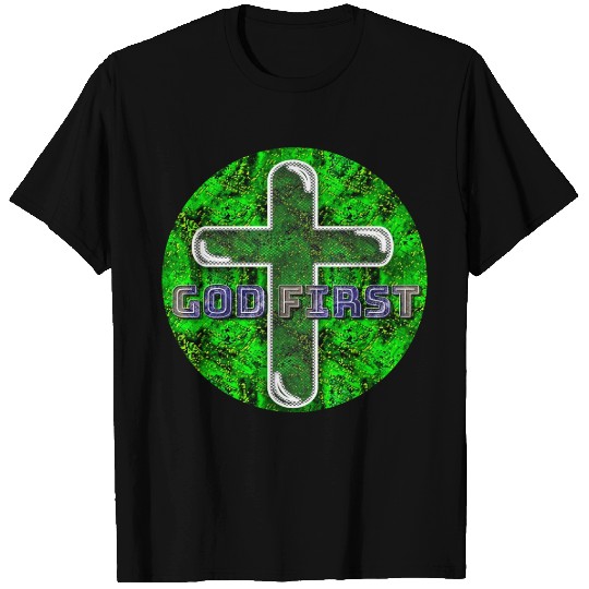 God First [2] Green T Shirts