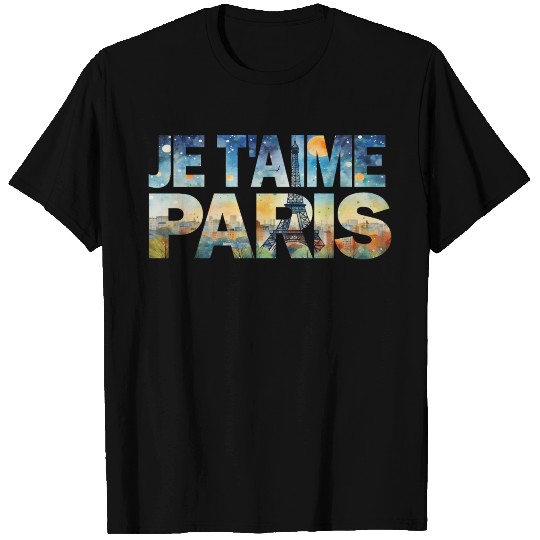 I LOVE PARIS TEXT FOTO T Shirts