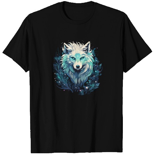 Celestial Lunar Wild Wolf T Shirts