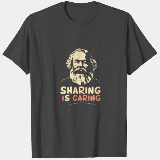 Marx Funny Communist Memes Sharing Is Caring T Shirts
