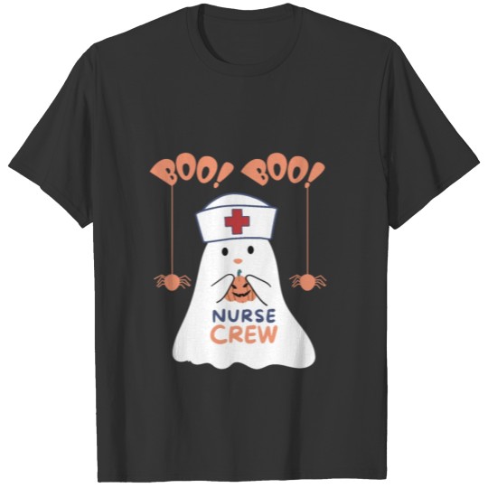 Boo Crew Nurse Halloween Ghost Costume T Shirts