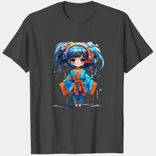 Little Cute Kimono Girl T Shirts
