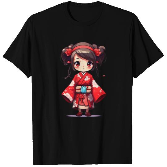 Little Cute Kimono Girl T Shirts