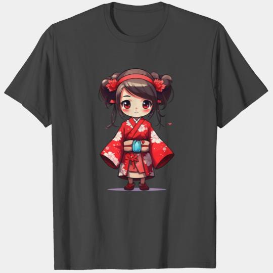 Little Cute Kimono Girl T Shirts