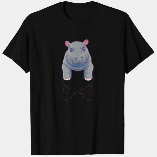 Pocket Chibi Animals Hippo T Shirts