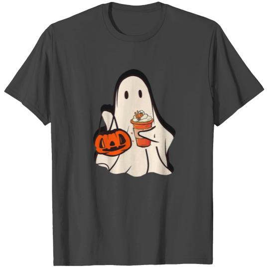 Ghost Halloween Pumpkin Spice Coffee Fall T Shirts
