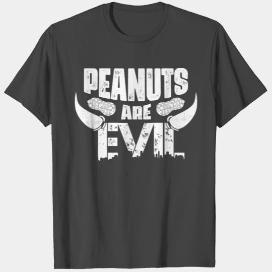 Peanuts Are Evil Nut Allergic Awareness T Shirts