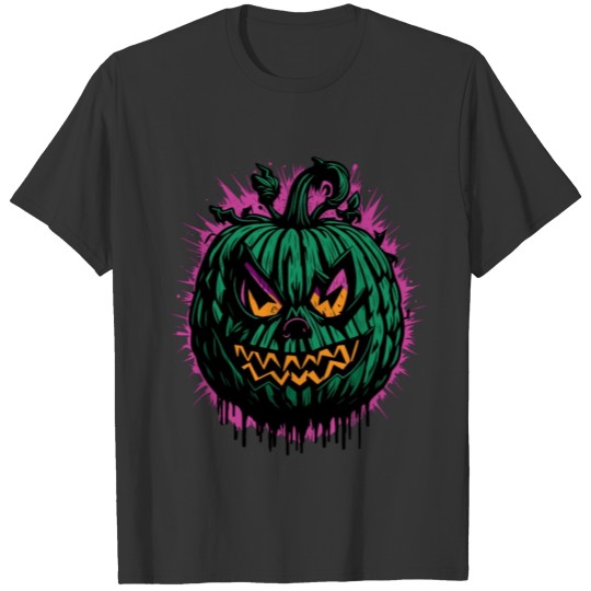 Funky Pumpkin Green and Pink T Shirts