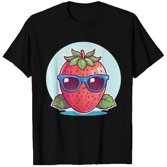 Kawaii Strawberry at Sunset: Cool & Fruity T Shirts