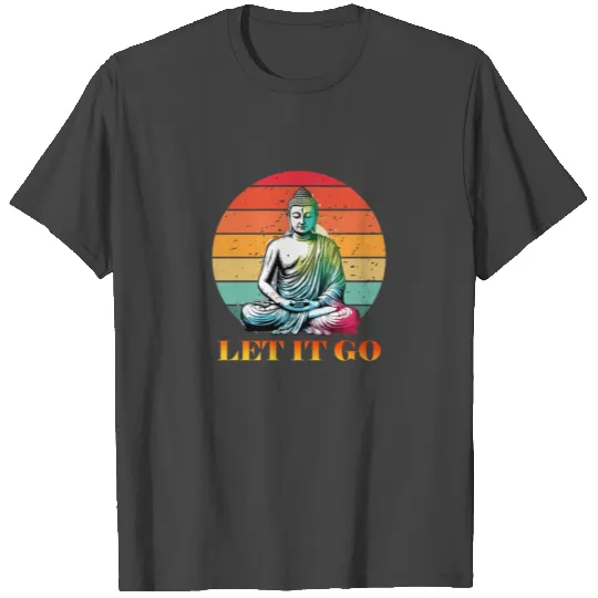 Let It Go, Yoga Buddhism Retro T Shirts