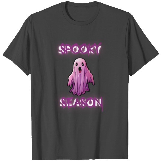 Halloween 2024 Spooky Season Cute Pink Ghost T Shirts
