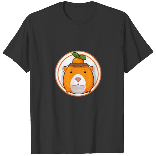 Cute Capybara with Mandarin Orange Hat! T Shirts