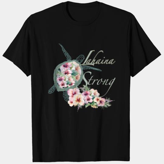 Lahaina Strong: Hibiscus and Sea Turtle T Shirts