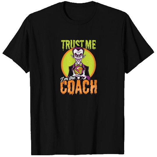 Halloween Coach Trust I'm Volleyball Coach Vampire T Shirts