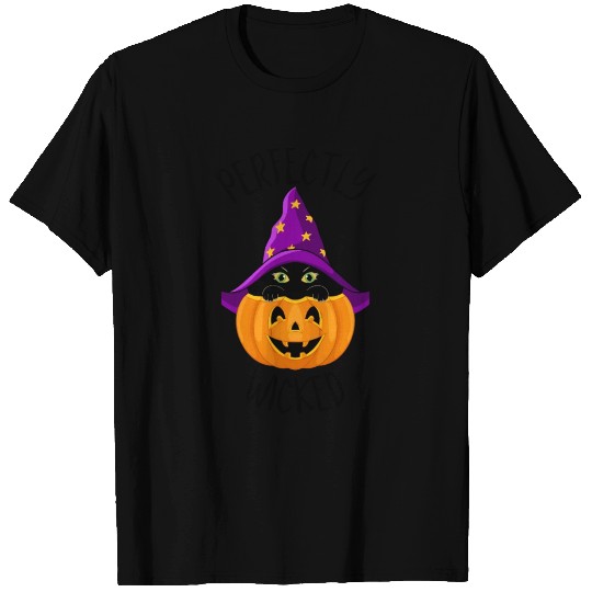 Wicked Cat Witch Funny Halloween Witch T Shirts