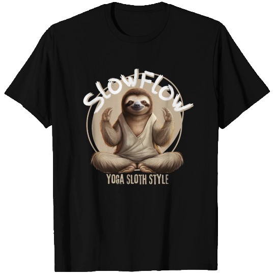 Slow Flow: Yoga, Sloth Style T Shirts