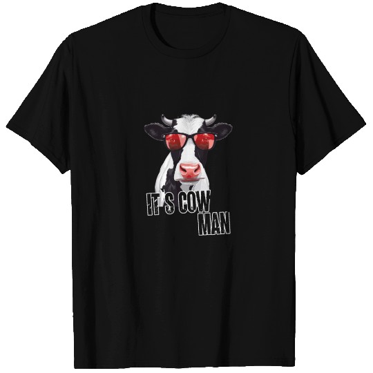Cow With Sunglasses And Saying T Shirts