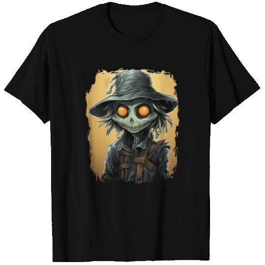 Scarecrow Halloween Cartoon Scary Scarecrow T Shirts