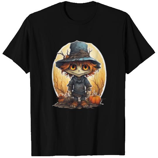 Scarecrow Halloween Cartoon Scary Scarecrow T Shirts
