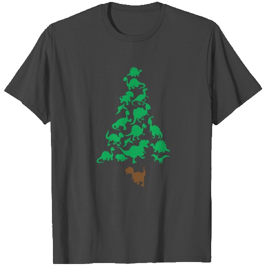 Christmas Dinosaur Tree Rex Pajamas Men Boys Xmas T Shirts