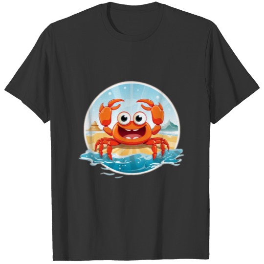 Happy Crab - Beach Bliss Sunny Smiles! T Shirts