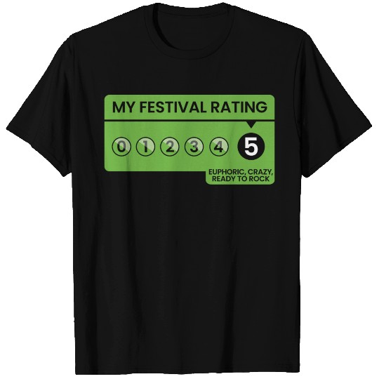 My Festival Rating Funny Music Festival T Shirts