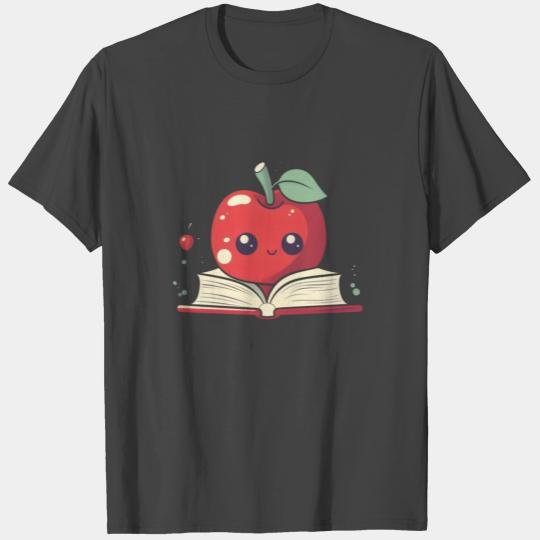 Book Reading Apple Picking Read Library Teacher T Shirts