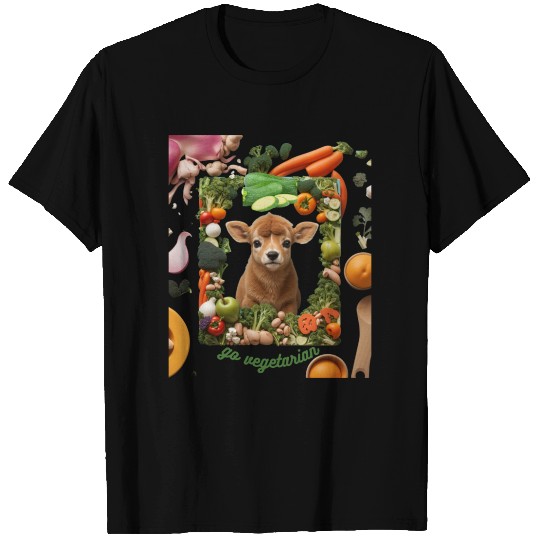cow animal vegetarian T Shirts