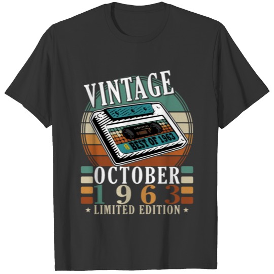 60th birthday vintage october 1963 original 1963 T Shirts