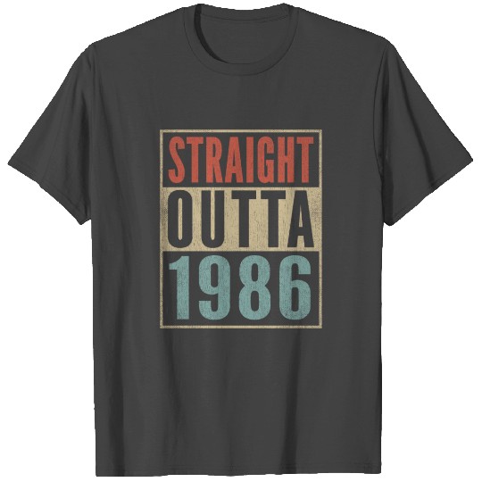 Straight Outta 1986 Funny 35th Birthday Gag Age T Shirts